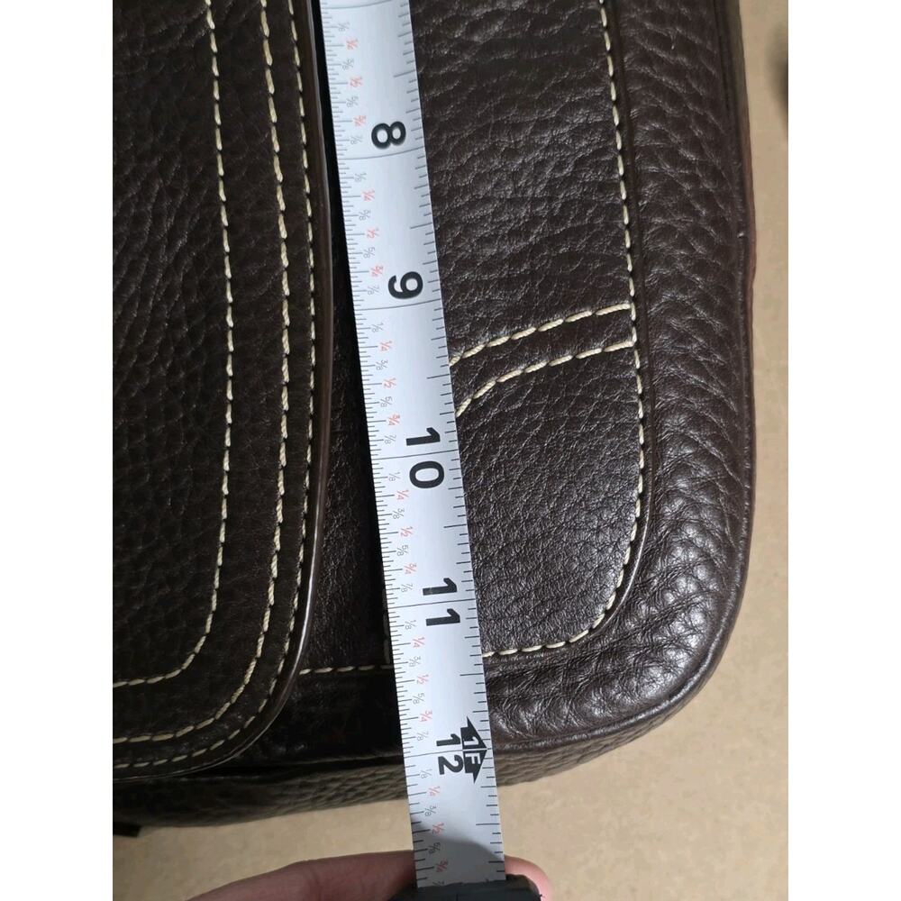 COACH Y2K Chelsea Flap Bag Brown Pebble Leather F12336 EUC - Picture 13 of 16